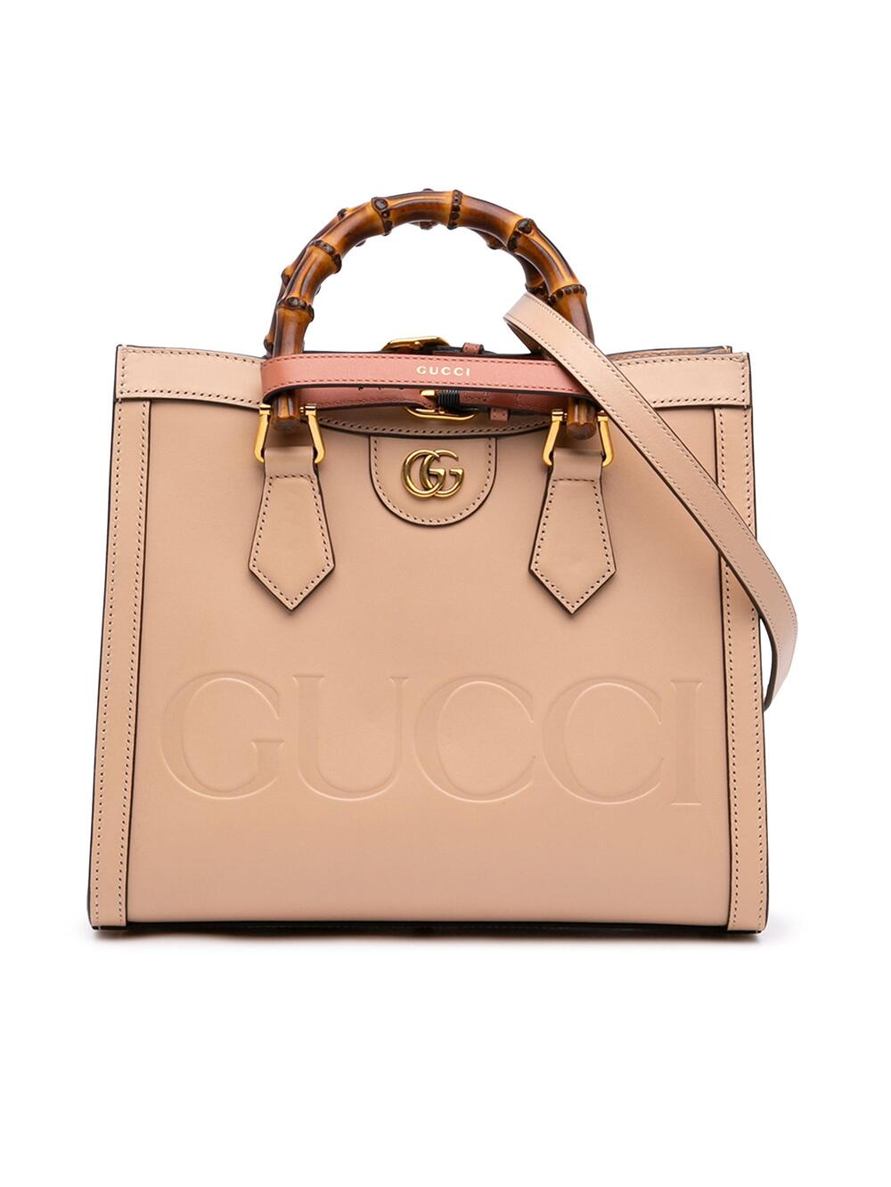 Gucci Diana Nm Logo Bamboo Handle Tote #350084G22B